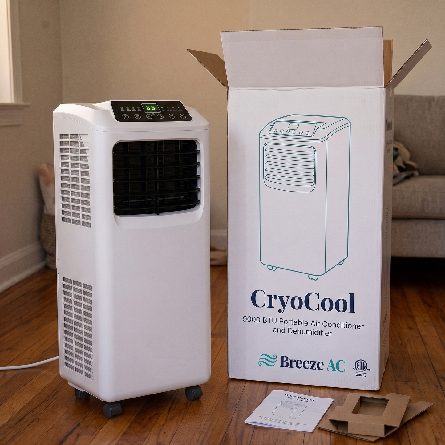 CryoCool - 9000 BTU Portable Air Conditioner and Dehumidifier