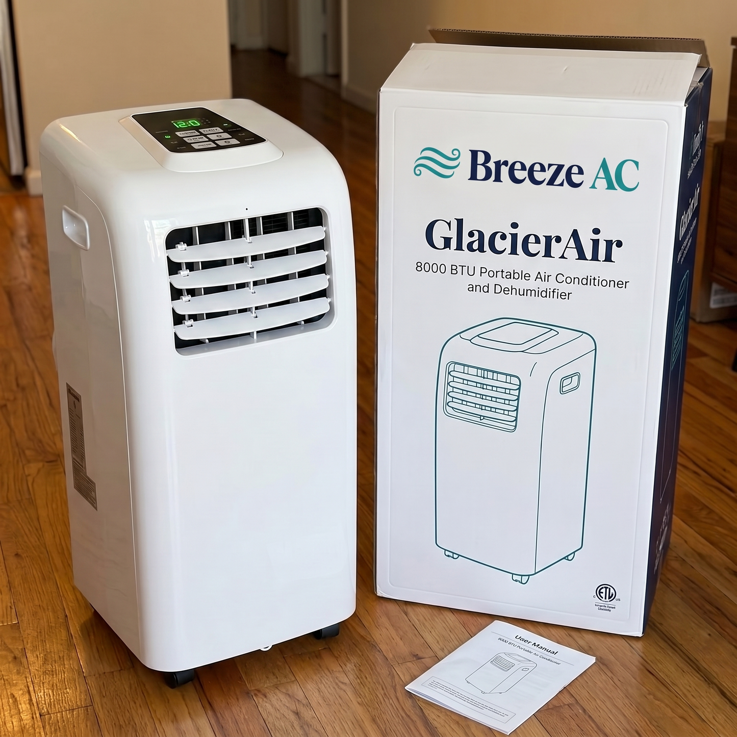 GlacierAir - 8000 BTU Portable Air Conditioner and Dehumidifier