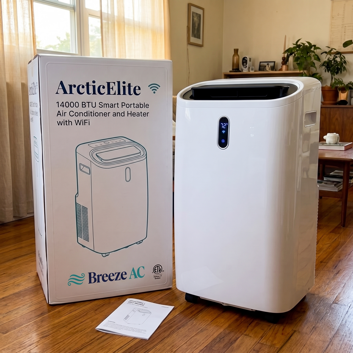 ArcticElite - 14000 BTU Smart Portable Air Conditioner and Heater with WiFi