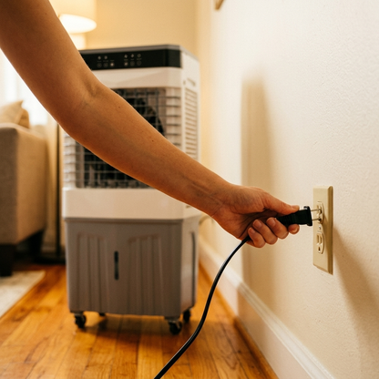 Plug-in simplicity - single cord into standard wall outlet